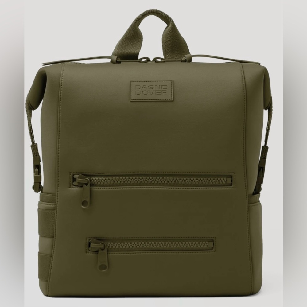 Dagne Dover Indi Neoprene Diaper Backpack - large; Dark Moss Color
